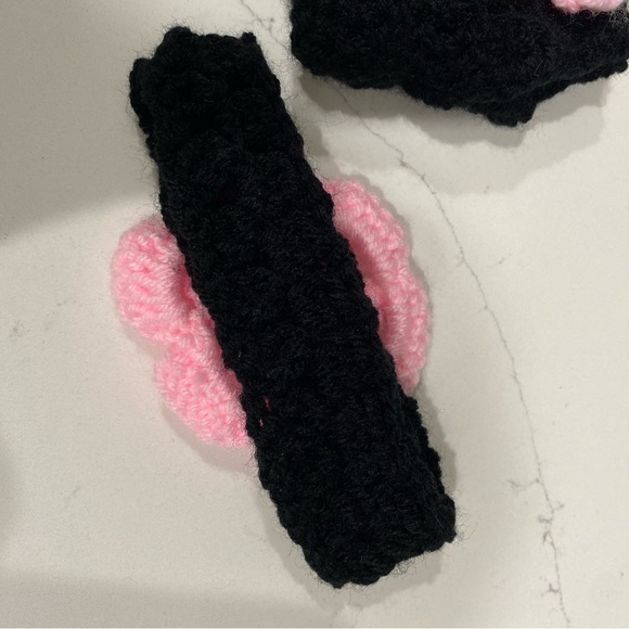 Home Made Handmade Crochet Infant Baby Hat and Headband Newborn-3 months - Picture 3 of 3